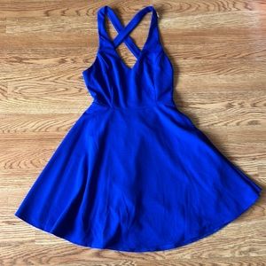 Royal Blue Lulus Shift Dress with Criss Cross Back size medium